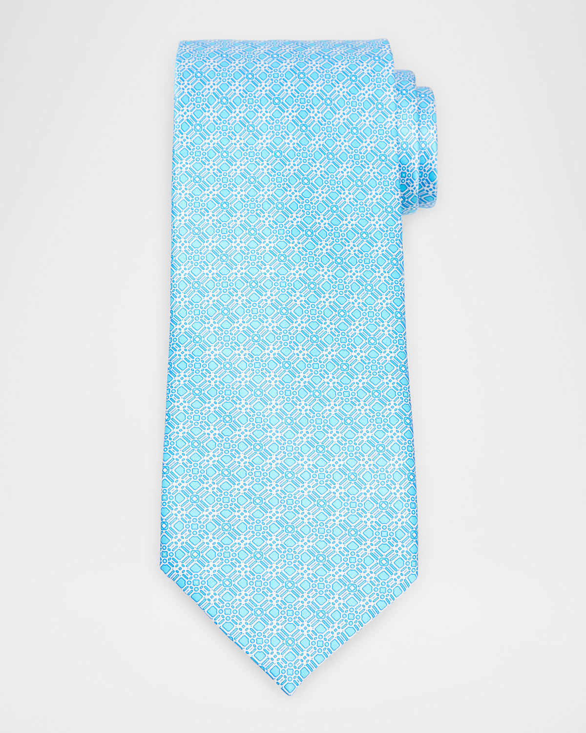 Men's Geometric Silk Tie