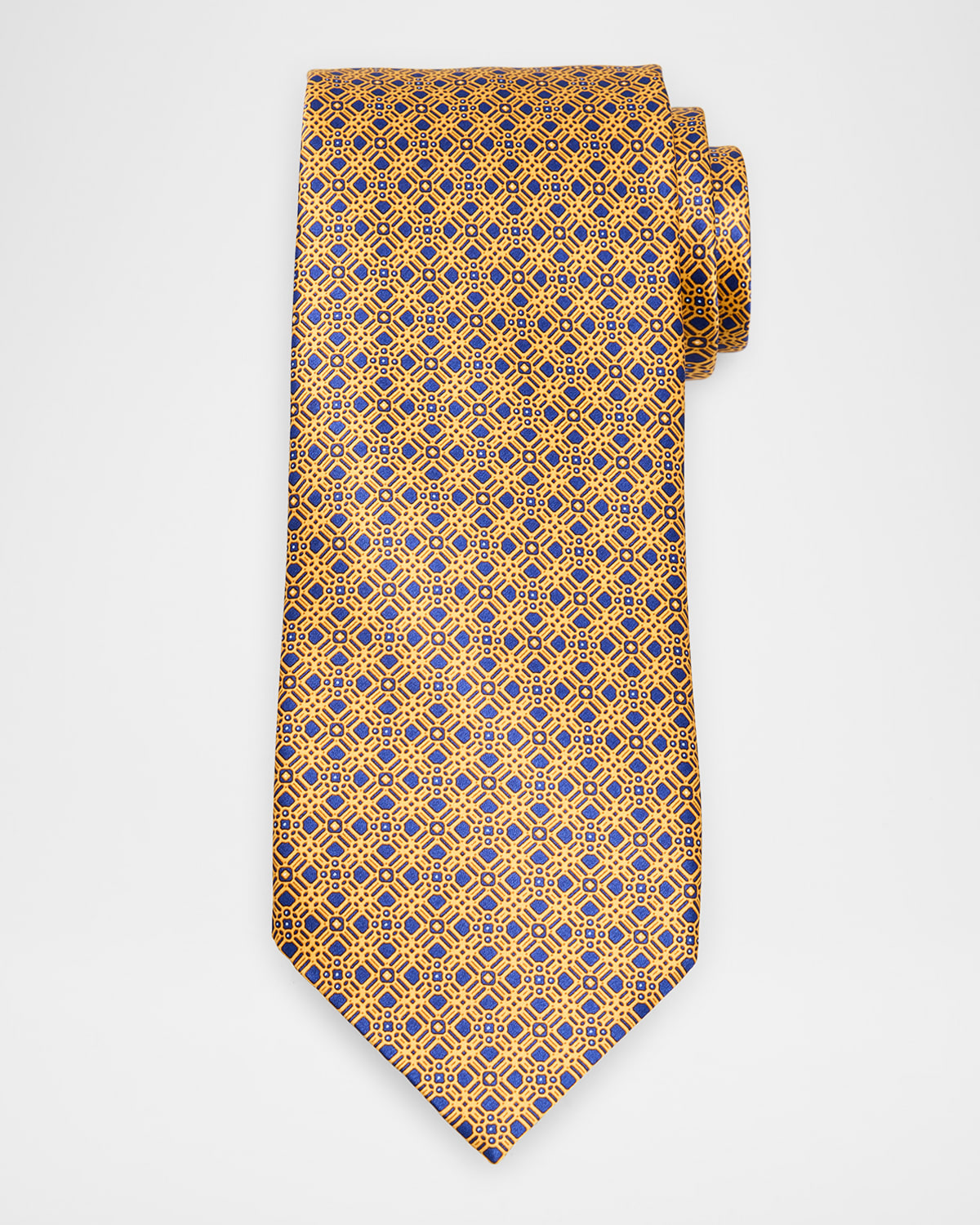Men's Geometric Silk Tie