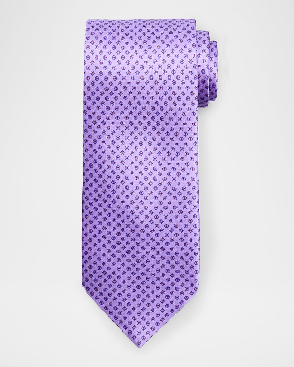 Men's Micro-Geometric Silk Tie