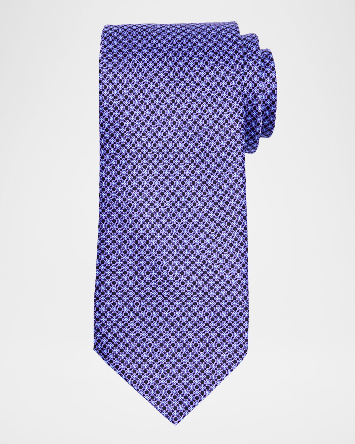 Men's Micro-Geometric Silk Tie