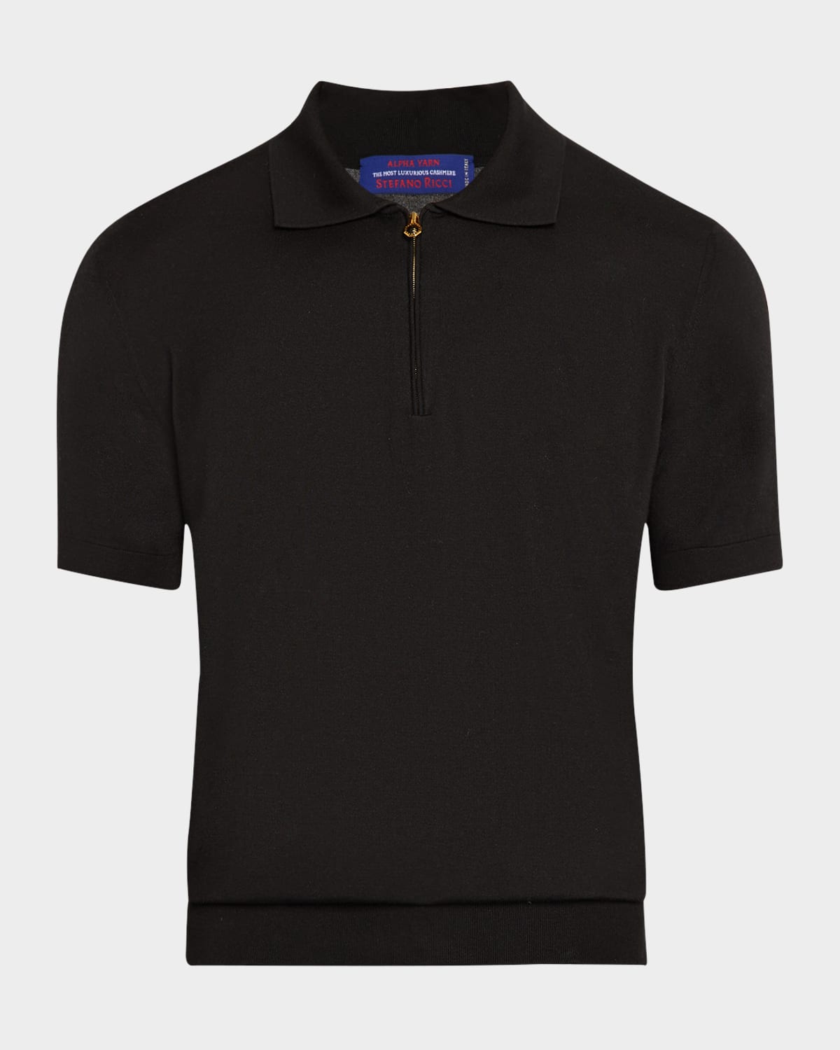 Men's Quarter-Zip Short-Sleeve Polo Sweater