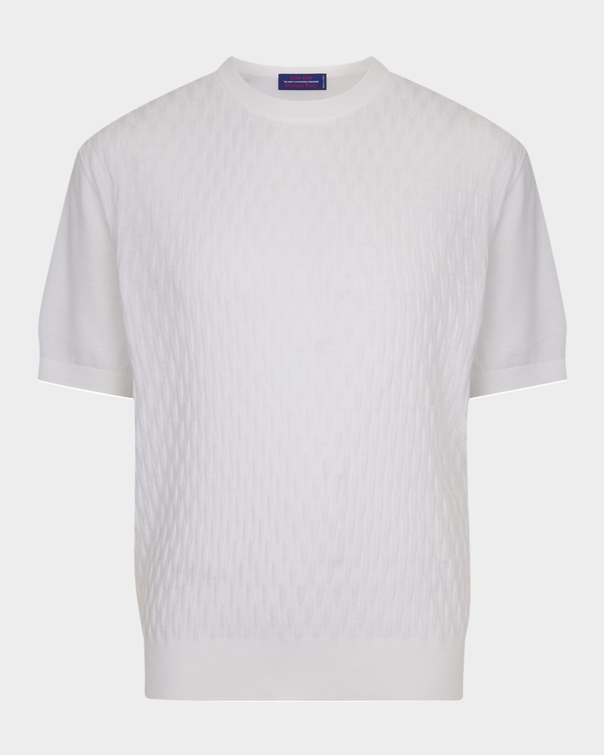 Men's Cashmere Short-Sleeve Crewneck Sweater