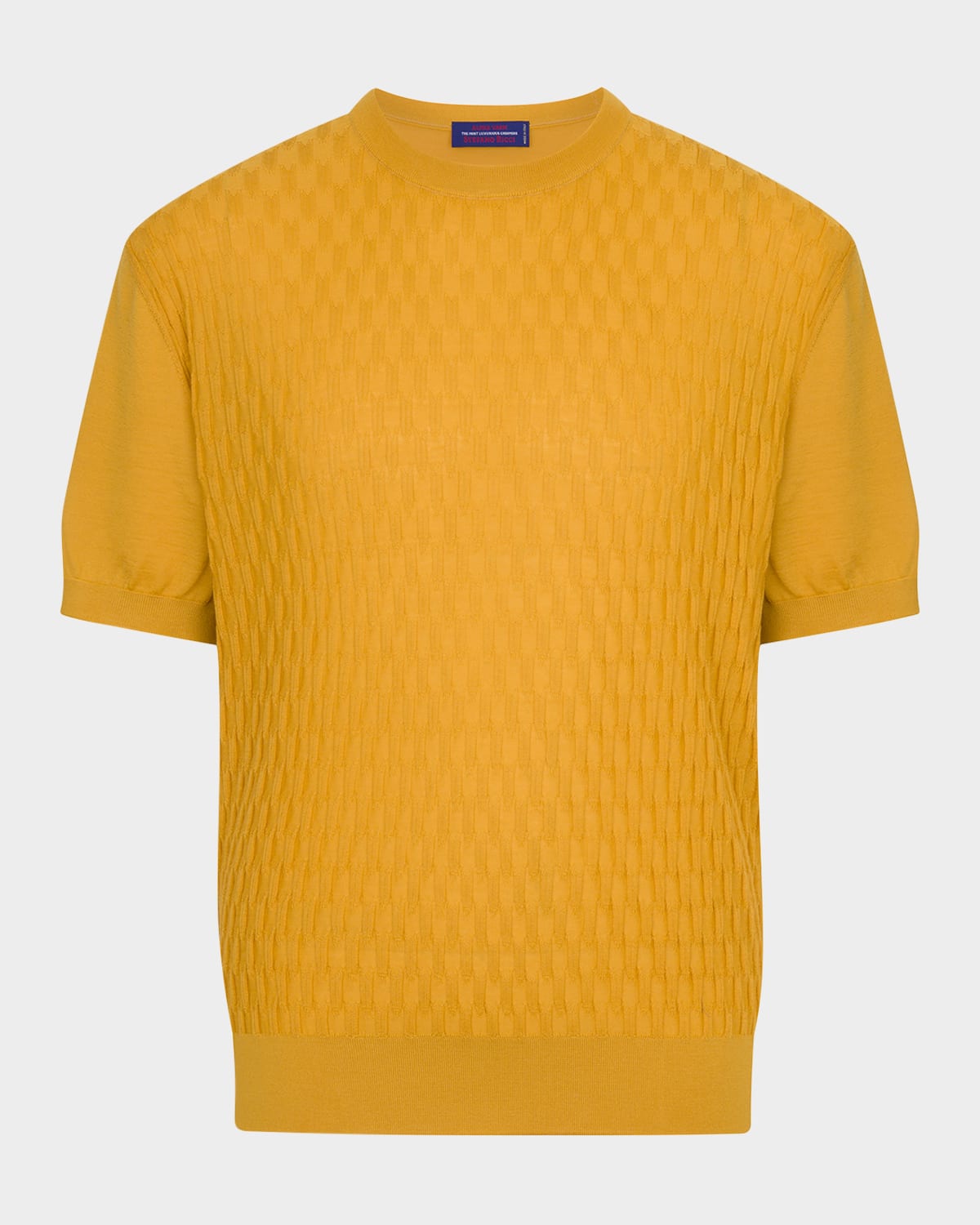 Men's Cashmere Short-Sleeve Crewneck Sweater