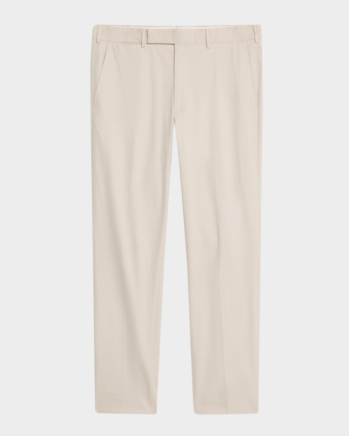 Zegna Men's Flat-front Linen Pants In Nat Sld