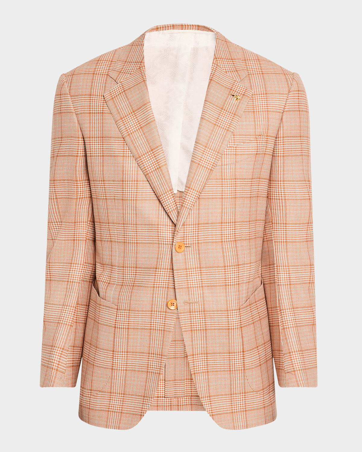 Men's Plaid Single-Breasted Sport Coat