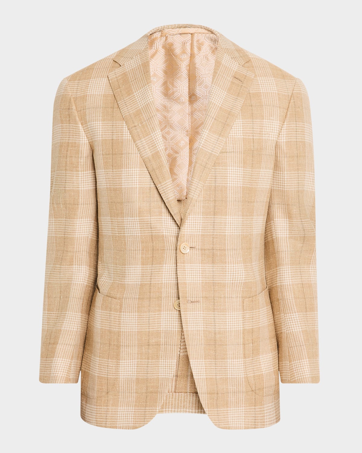 Men's Plaid Single-Breasted Sport Coat