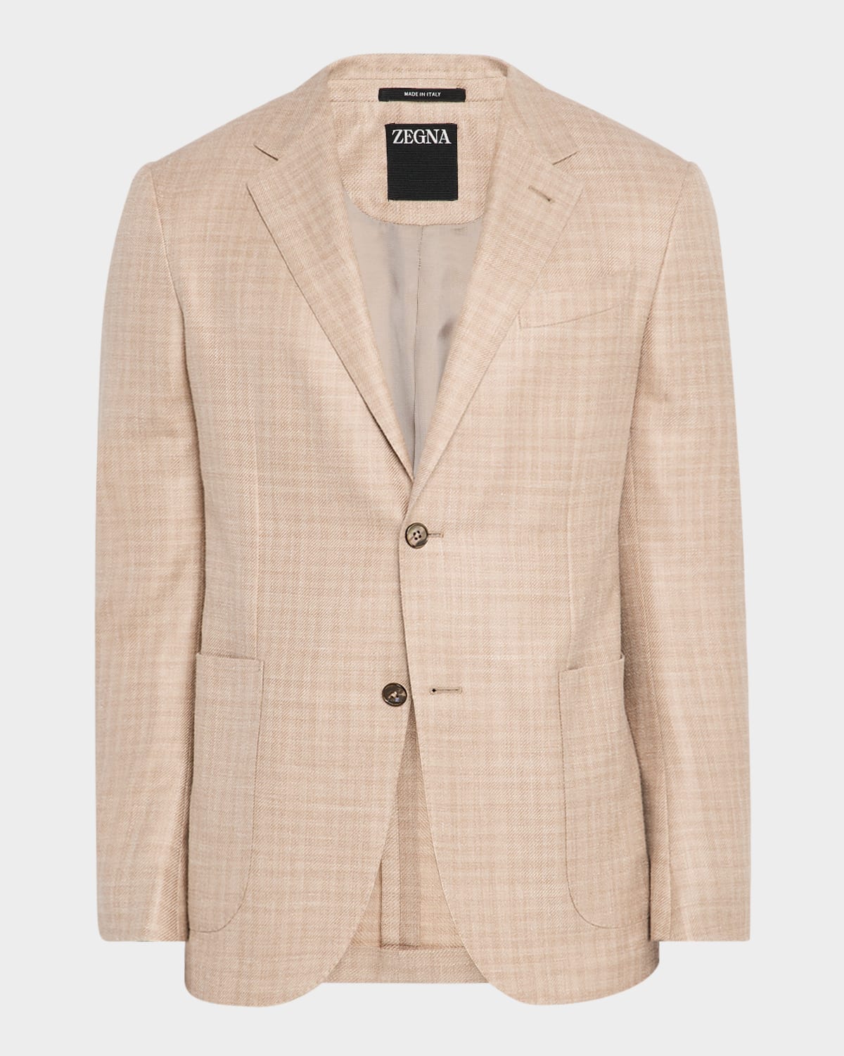 Zegna Men's Fairway Crossover Plaid Sport Coat In Md Bge Ck