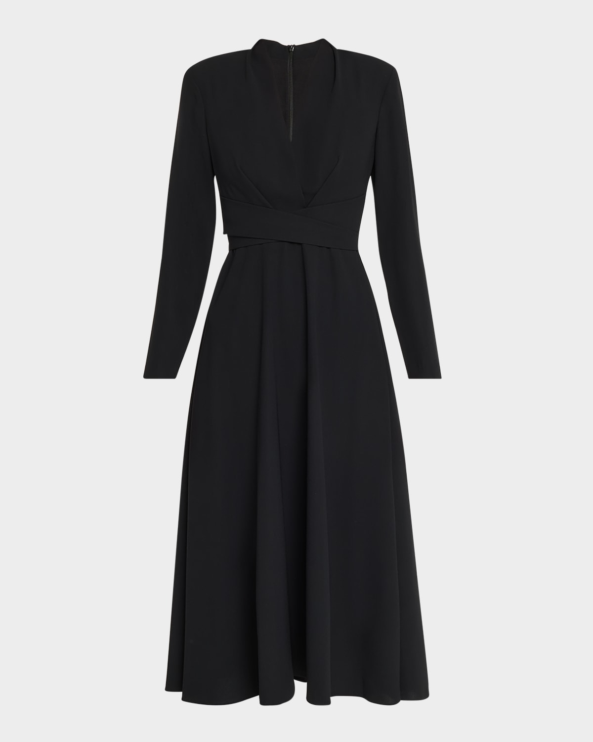 Beatrice Crossover A-Line Midi Dress