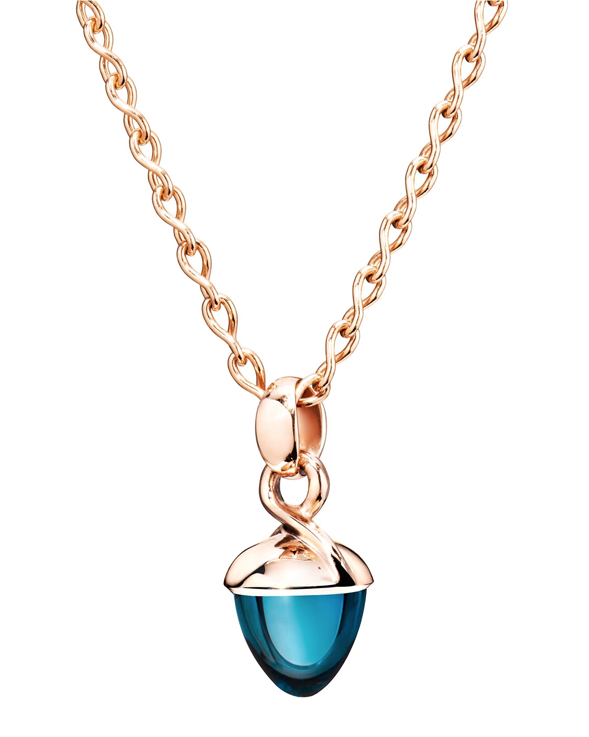 MIKADO BOUQUET 18k Rose Gold London Topaz Pendant