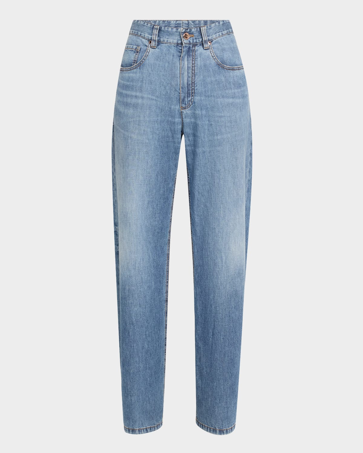Brunello Cucinelli Straight Leg Jeans In Blue
