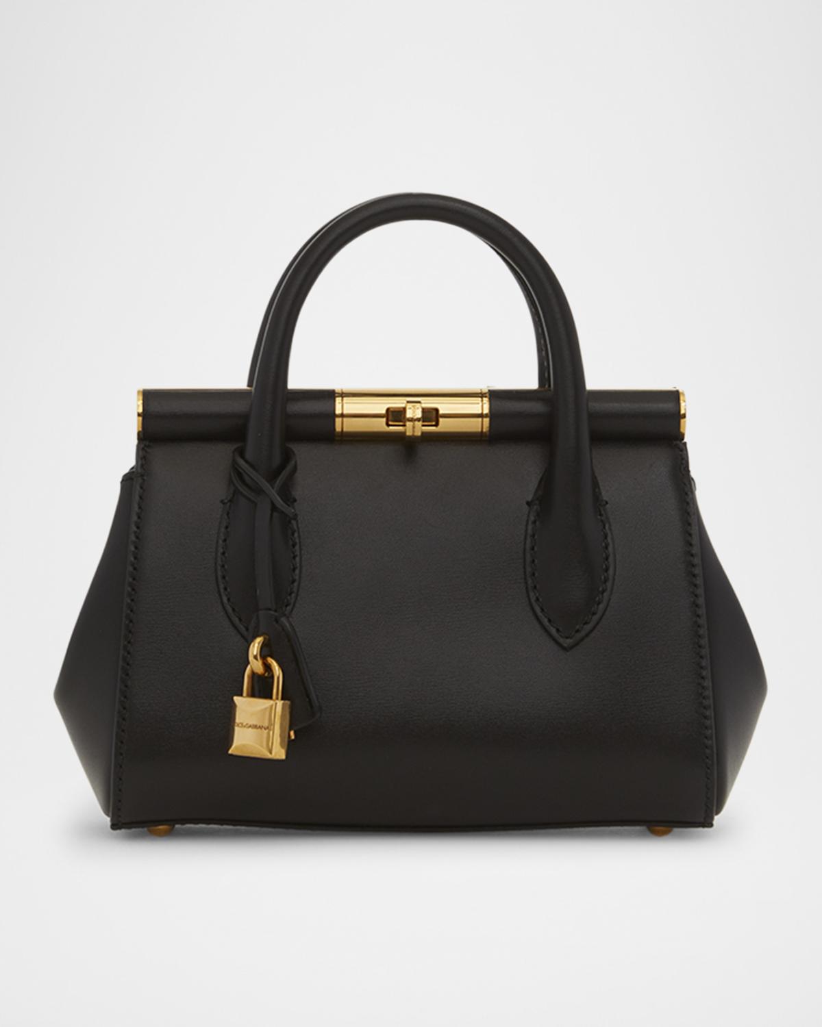 Marlene Small Leather Top-Handle Bag with Chain Strap