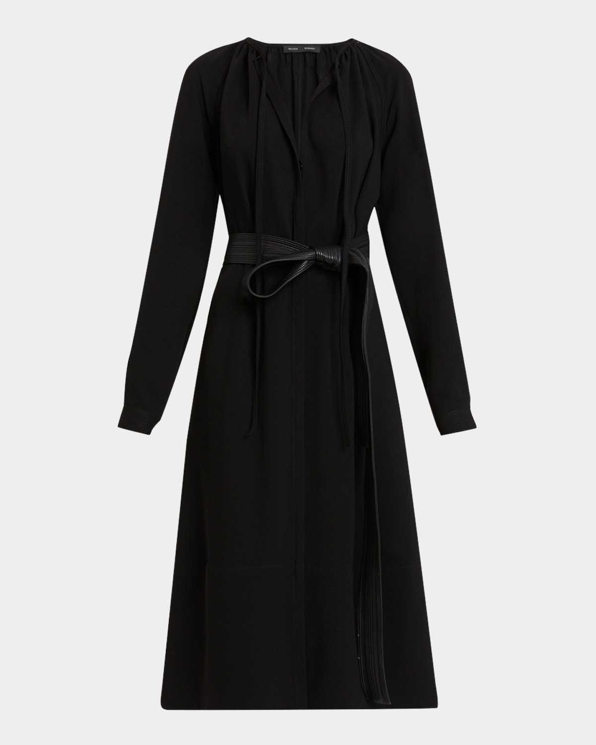Proenza Schouler Enya Lightweight Crepe Dress with Belt