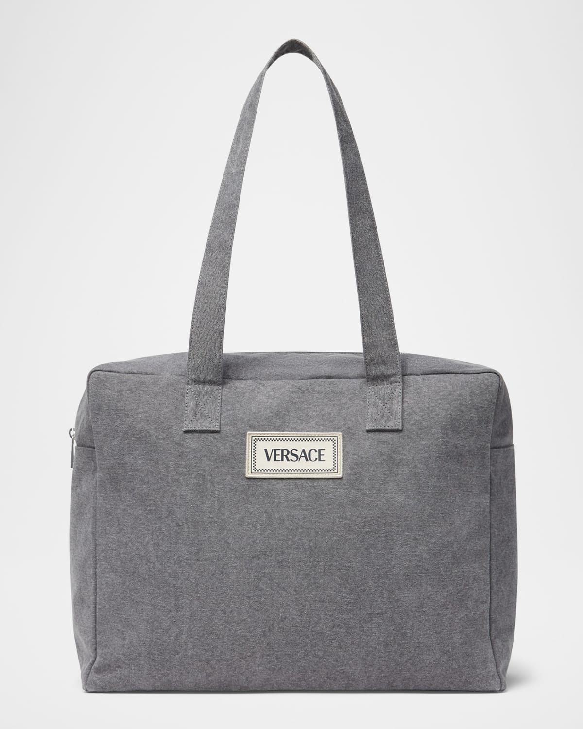 VERSACE VINTAGE LOGO-PATCH DIAPER BAG 