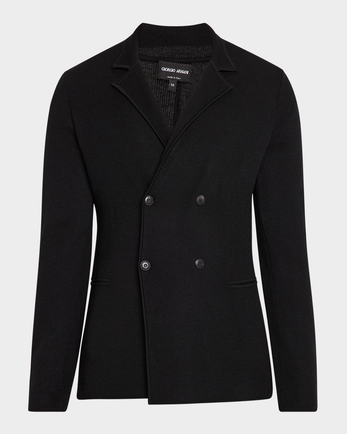Men's Wool-Cashmere Rib Stitch Blazer