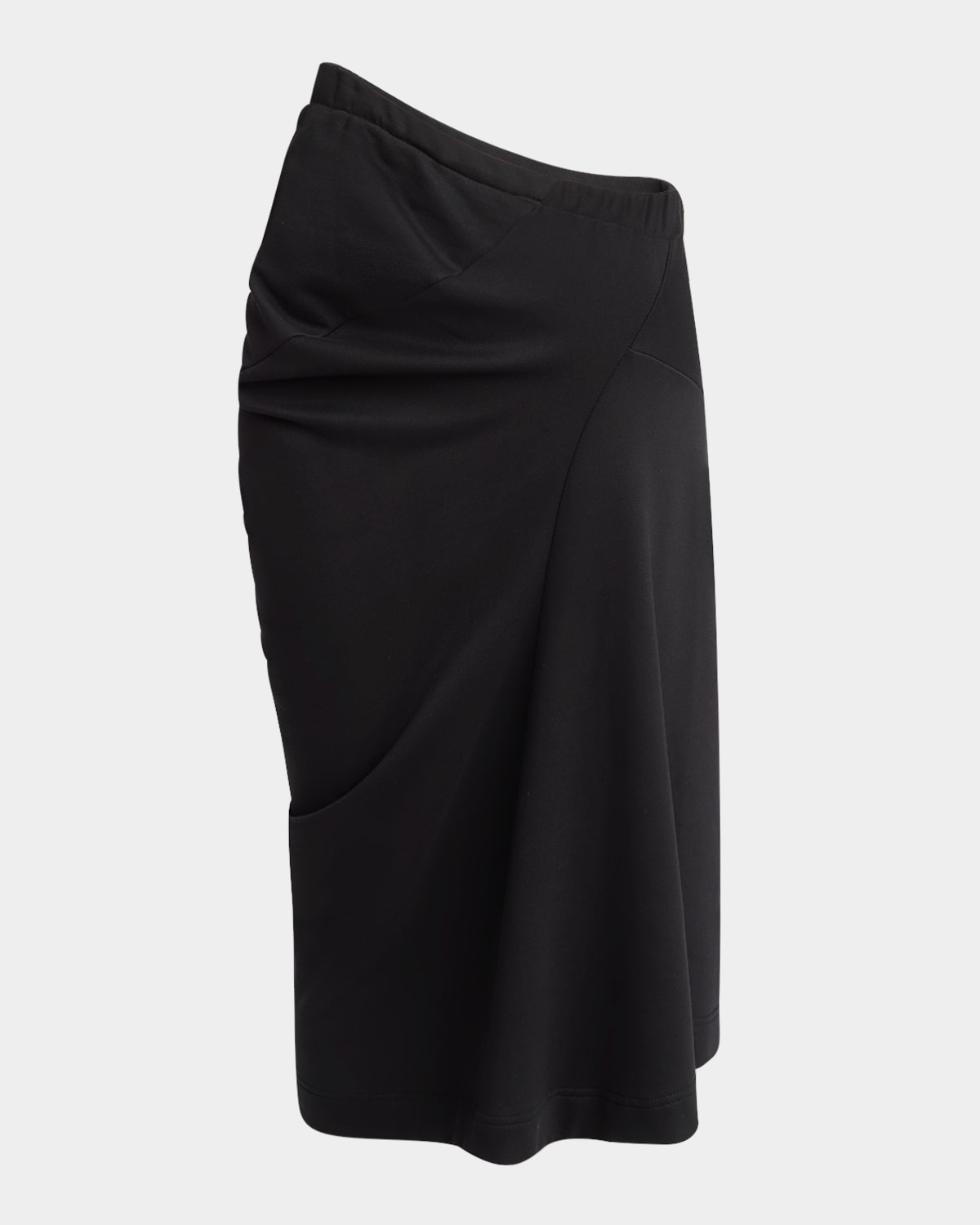 Dries Van Noten Harens Asymmetric Midi Skirt In Black