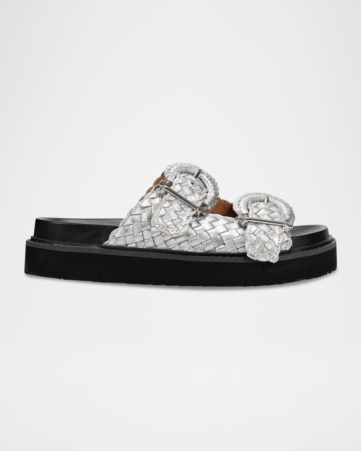 Marc Fisher Ltd Auggie Two Strap Sandal In Silver