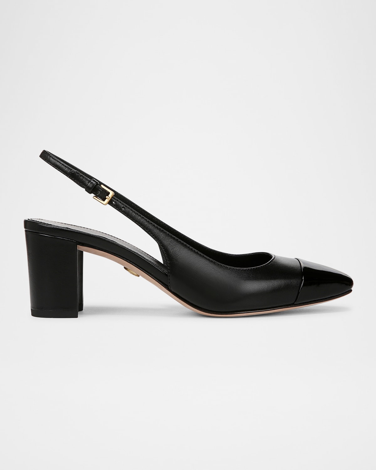 Cecile Mixed Leather Slingback Pumps