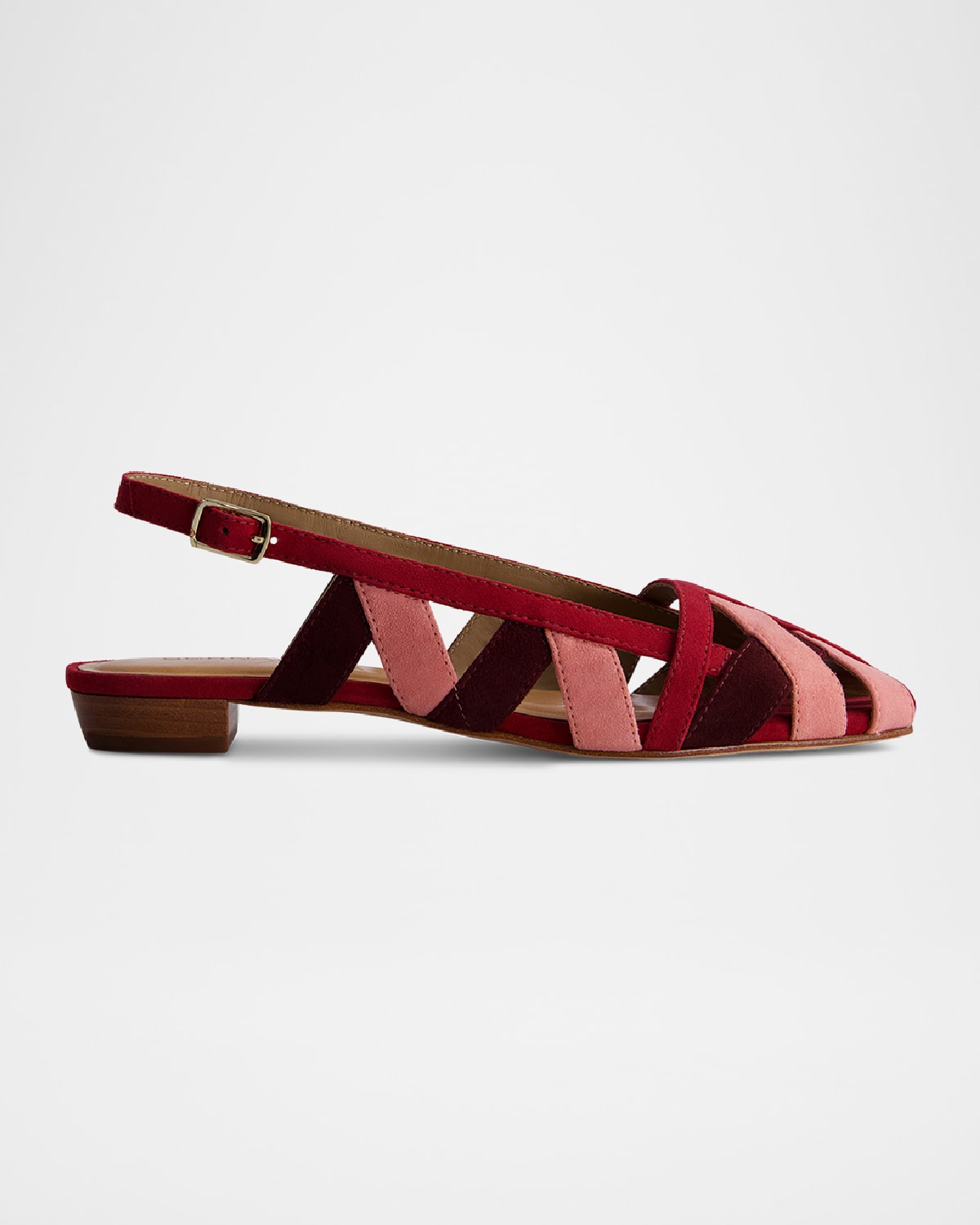 Glinda Woven Suede Slingback Ballerina Flats
