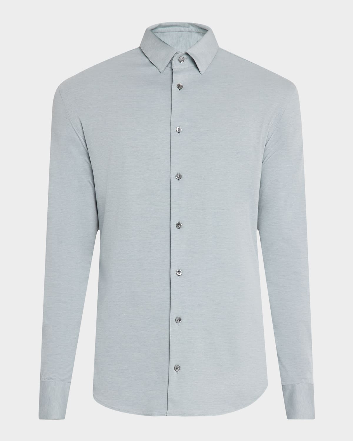 Giorgio Armani Men's Flex Tortona Cotton Jersey Sport Shirt In Green