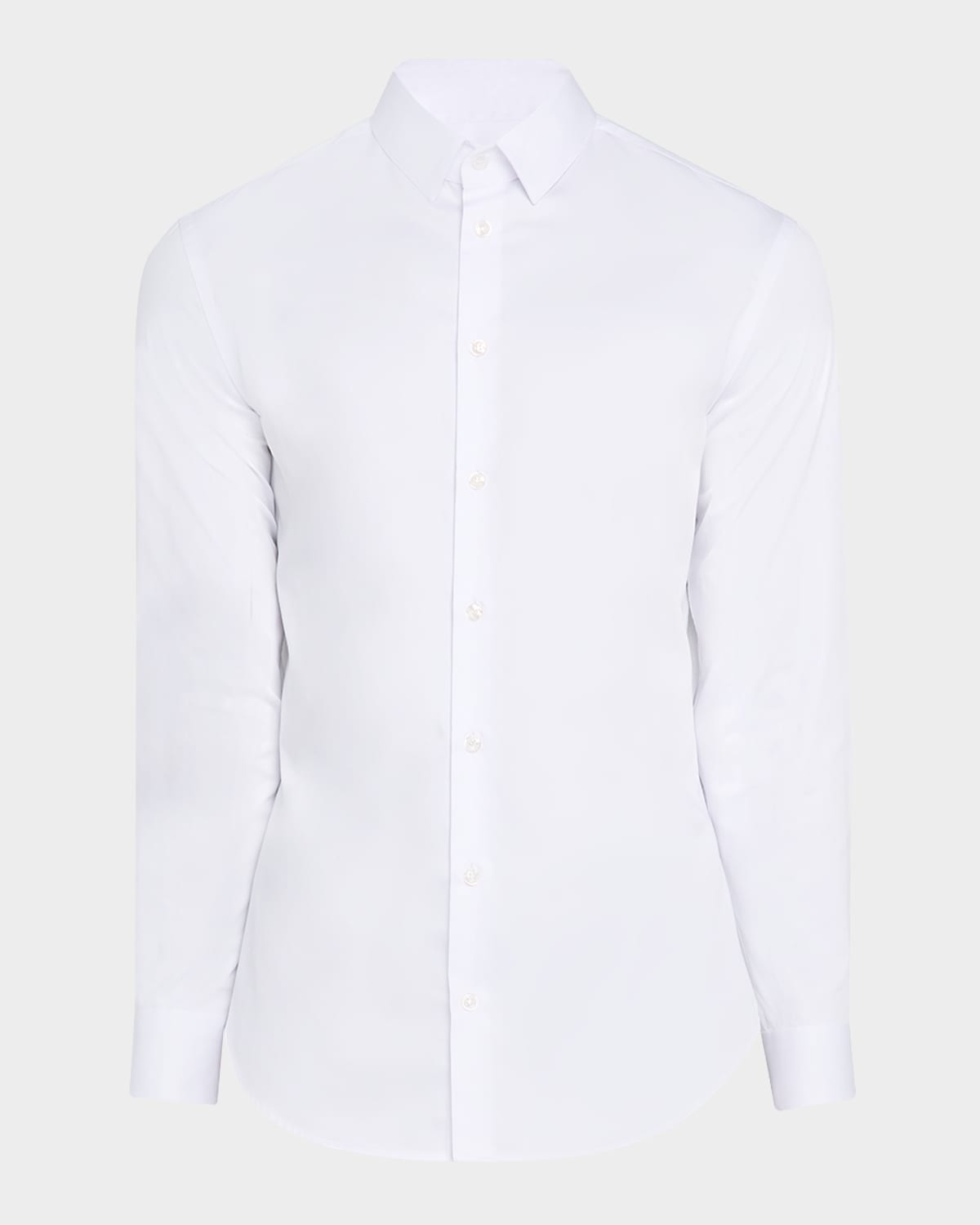 Giorgio Armani Official Store Hemd In Regular Fit Aus Baumwolle Mit Streifen In White