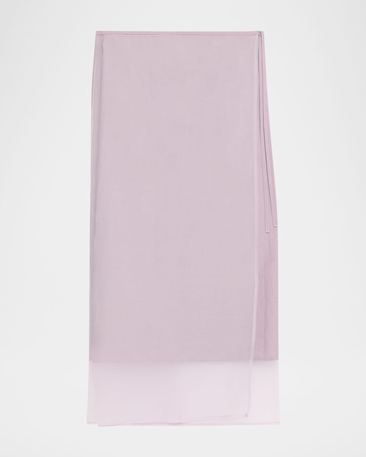 Brunello Cucinelli Crispy Cotton Midi Sarong Skirt In Purple Ash