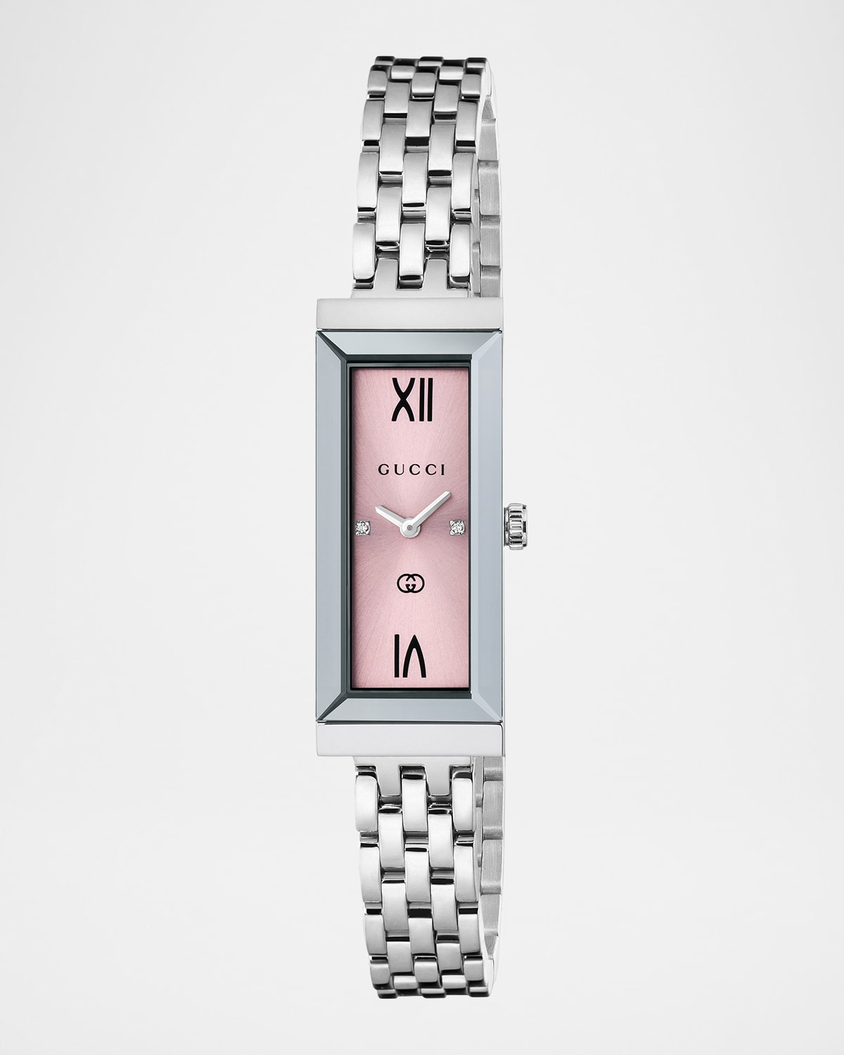 Gucci 14x34mm G-Frame Small Rectangular Watch with Bracelet Strap