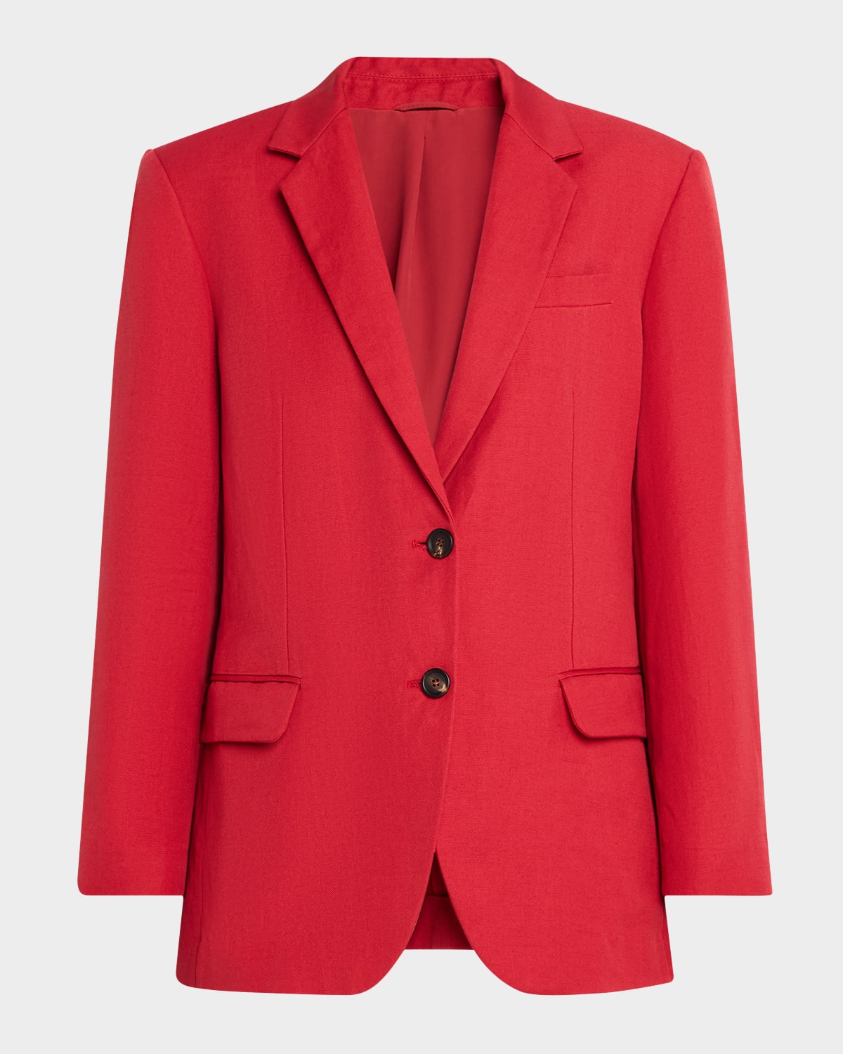 Brunello Cucinelli Structured Canvas Single-breasted Blazer In C7901 Red