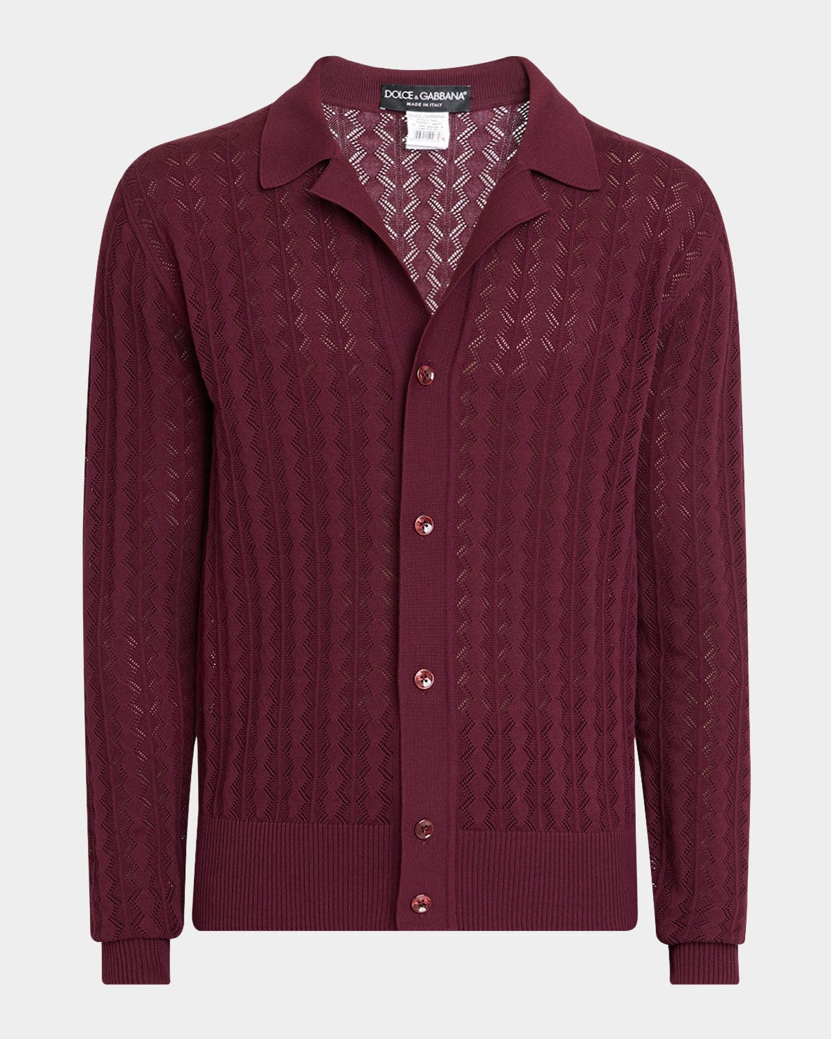 Men's Patterned Knit Cardigan
