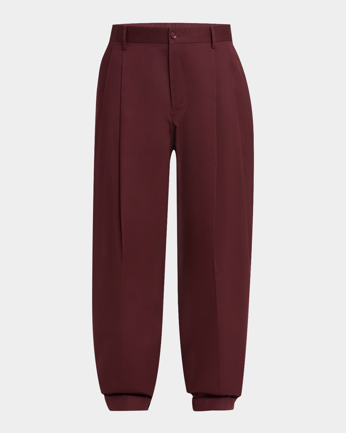 Dolce & Gabbana Folded-edge Trousers In Dark