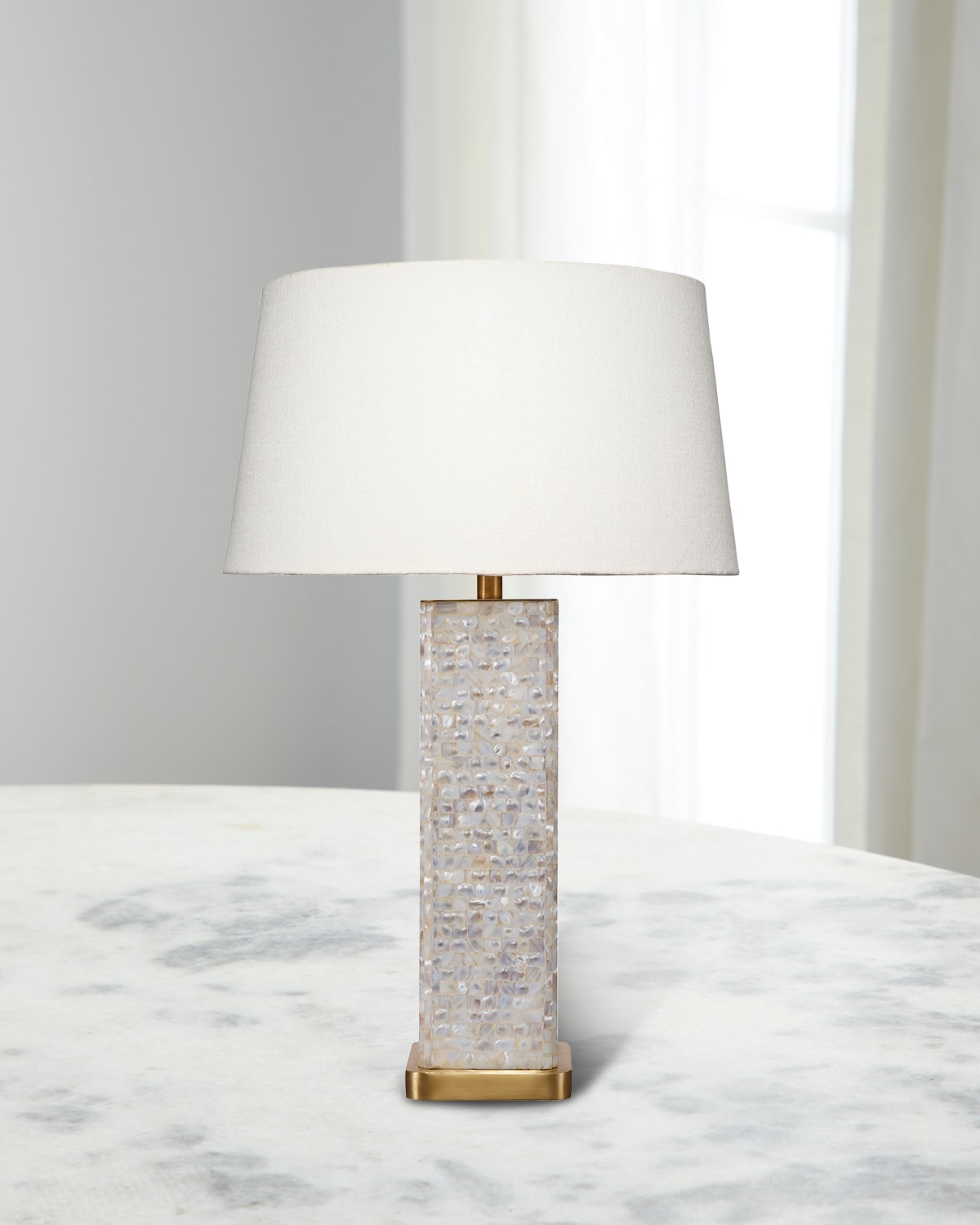 Jamie Young Preston 30" Mother Of Pearl Table Lamp In Mother Of Pearl