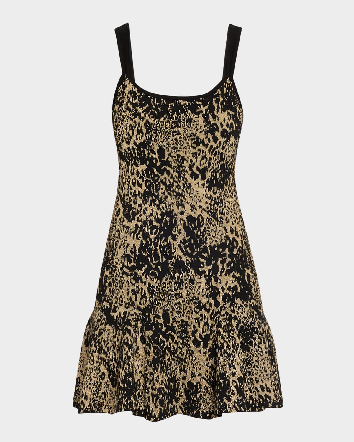 RAMY BROOK LIDIA LEOPARD KNIT MINI DRESS 