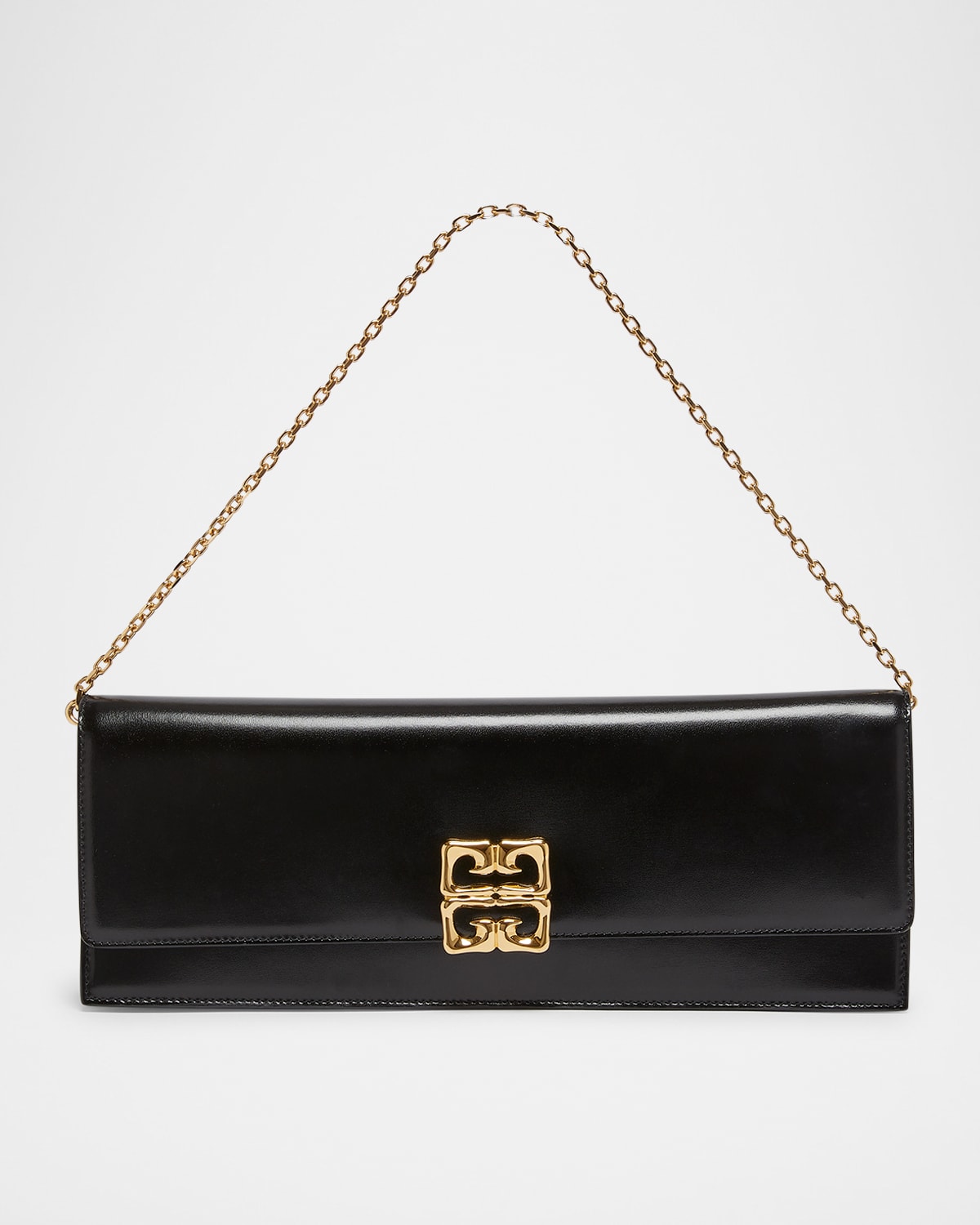 4G Liquid Long Clutch Bag in Leather