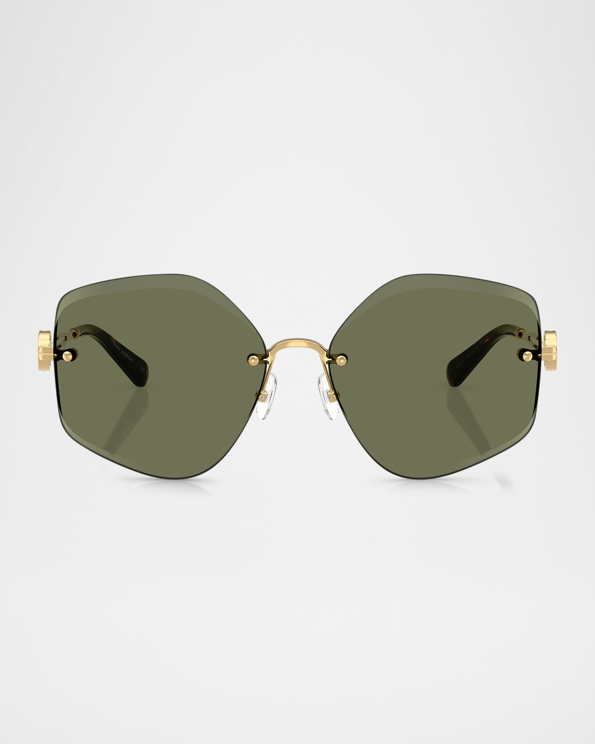Tory Burch Ty6111 Geometric Sunglasses In Gold