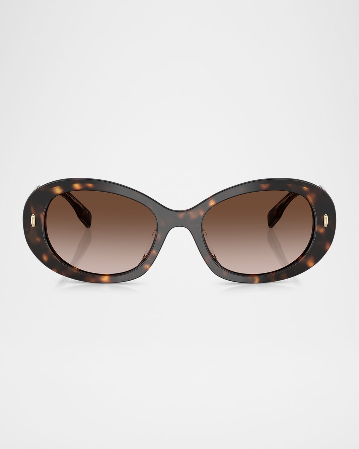 Tory Burch 53mm Gradient Oval Sunglasses In Tortoise