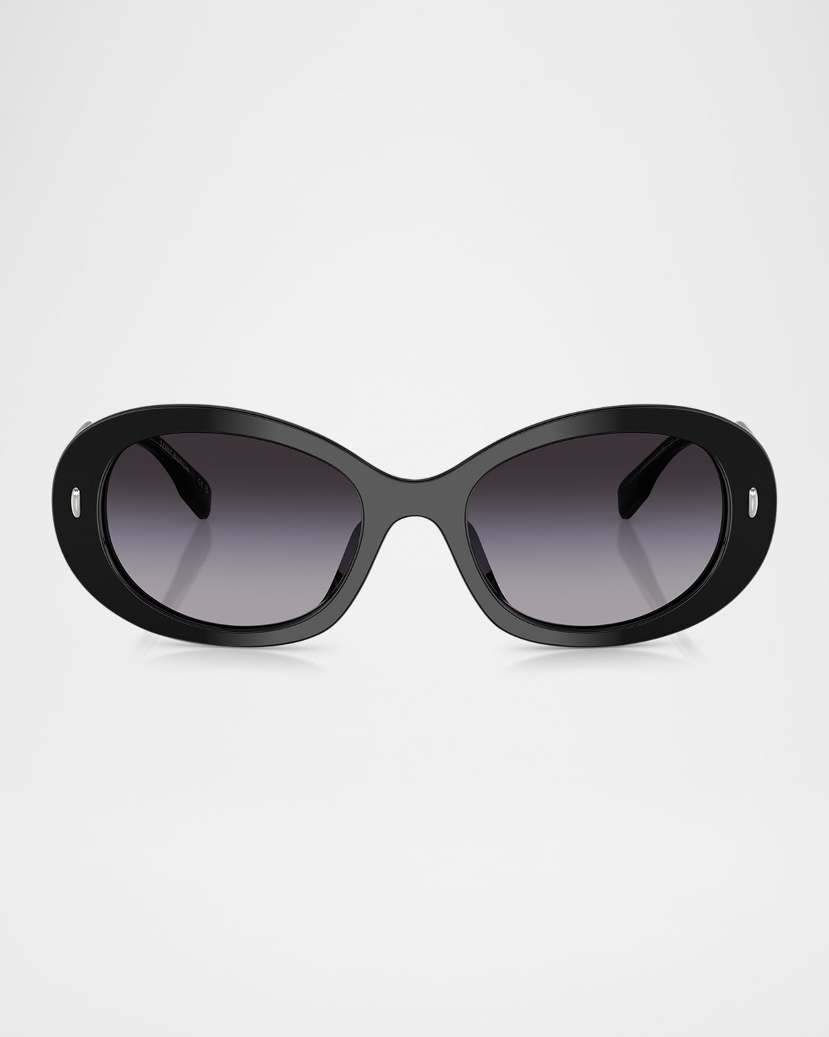 Tory Burch 53mm Gradient Oval Sunglasses In Black