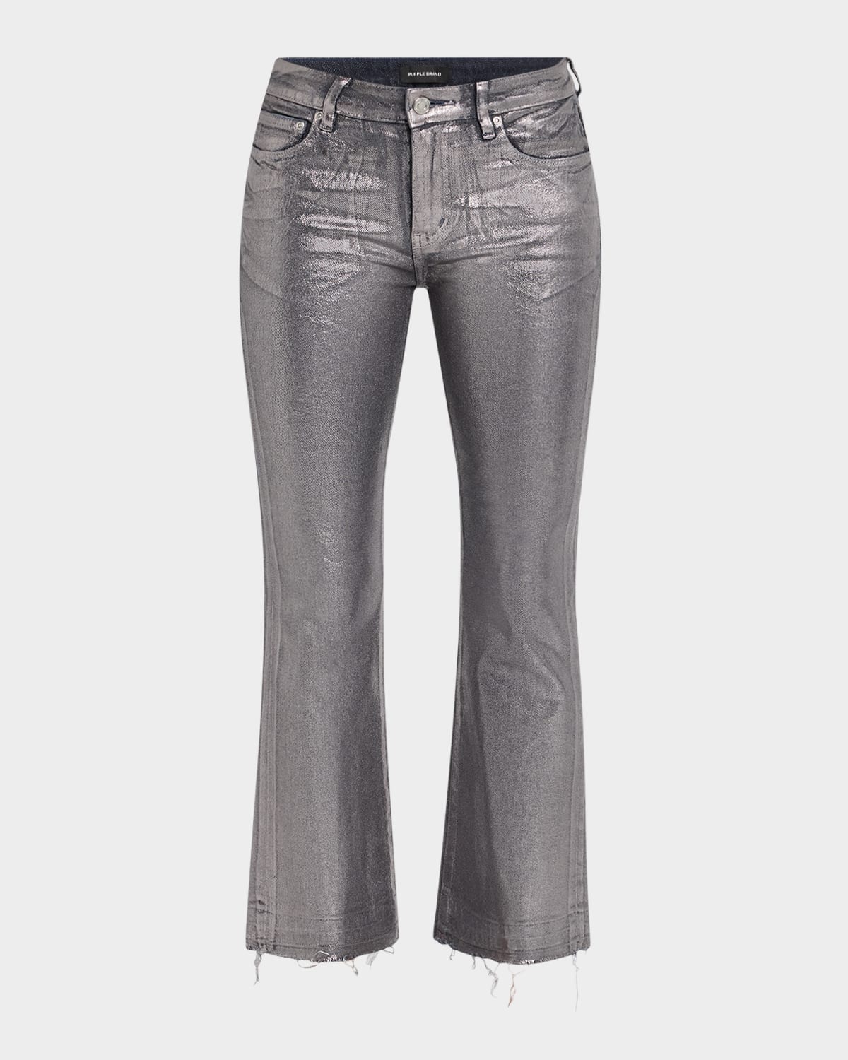 Foiled Bootcut Ankle Jeans