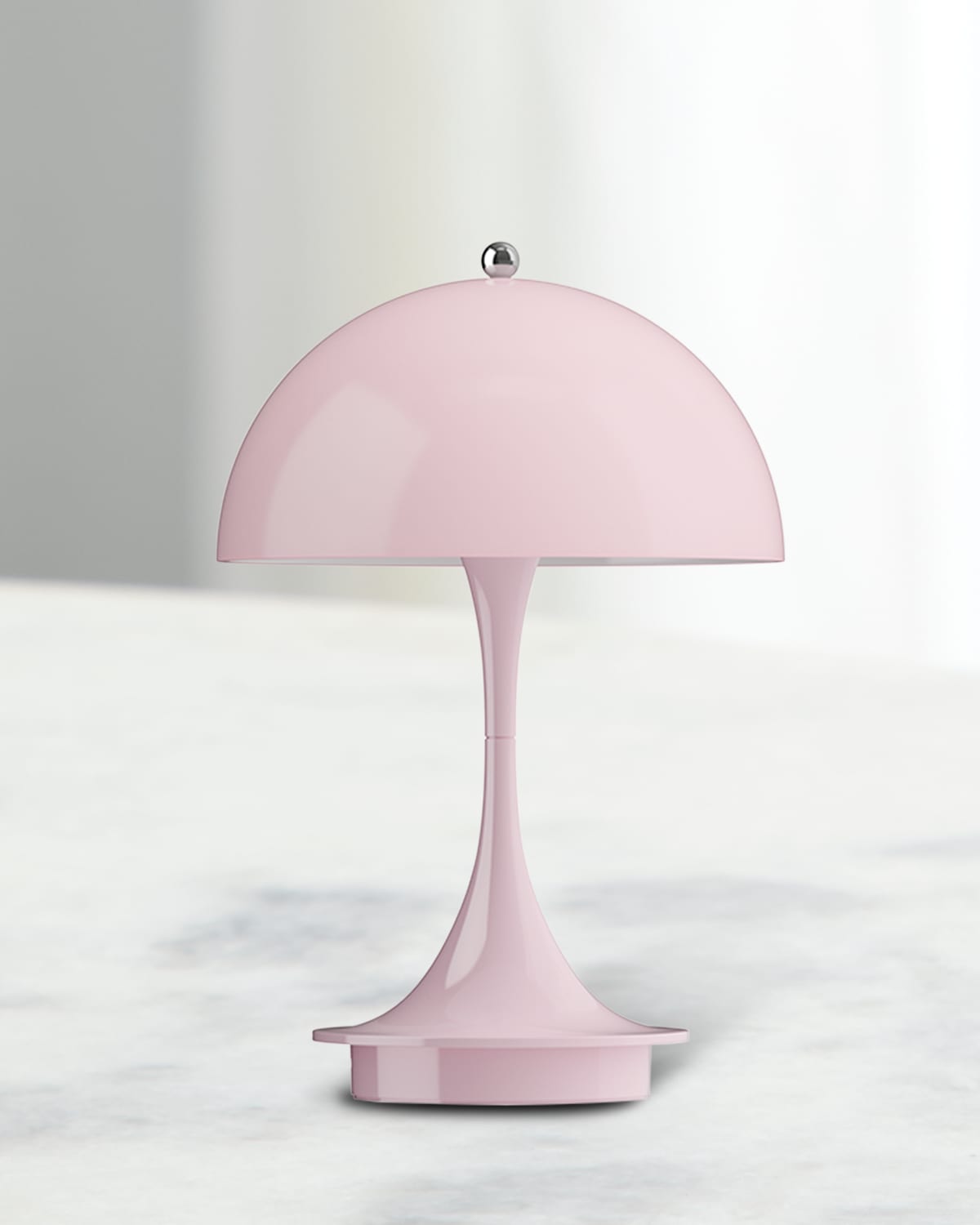 Louis Poulsen Panthella Portable Acrylic Table Lamp In Opal Rose