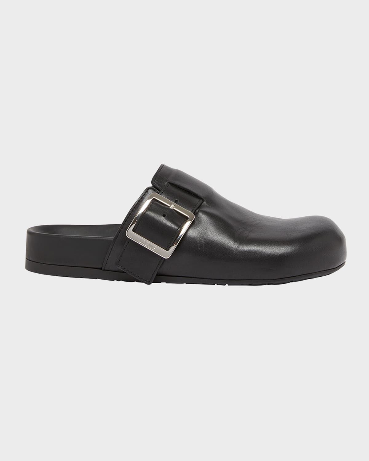 Loewe Leather Buckle Mules In Black