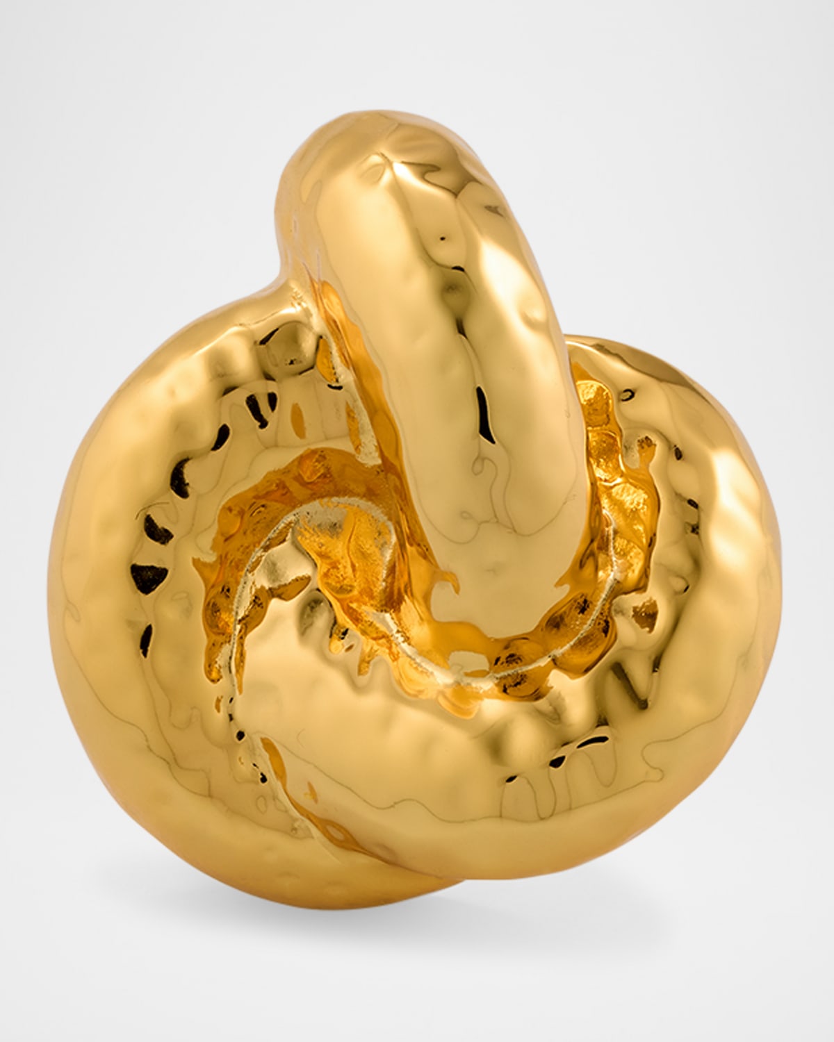 NEST Jewelry Hammered Gold Knot Adjustable Ring