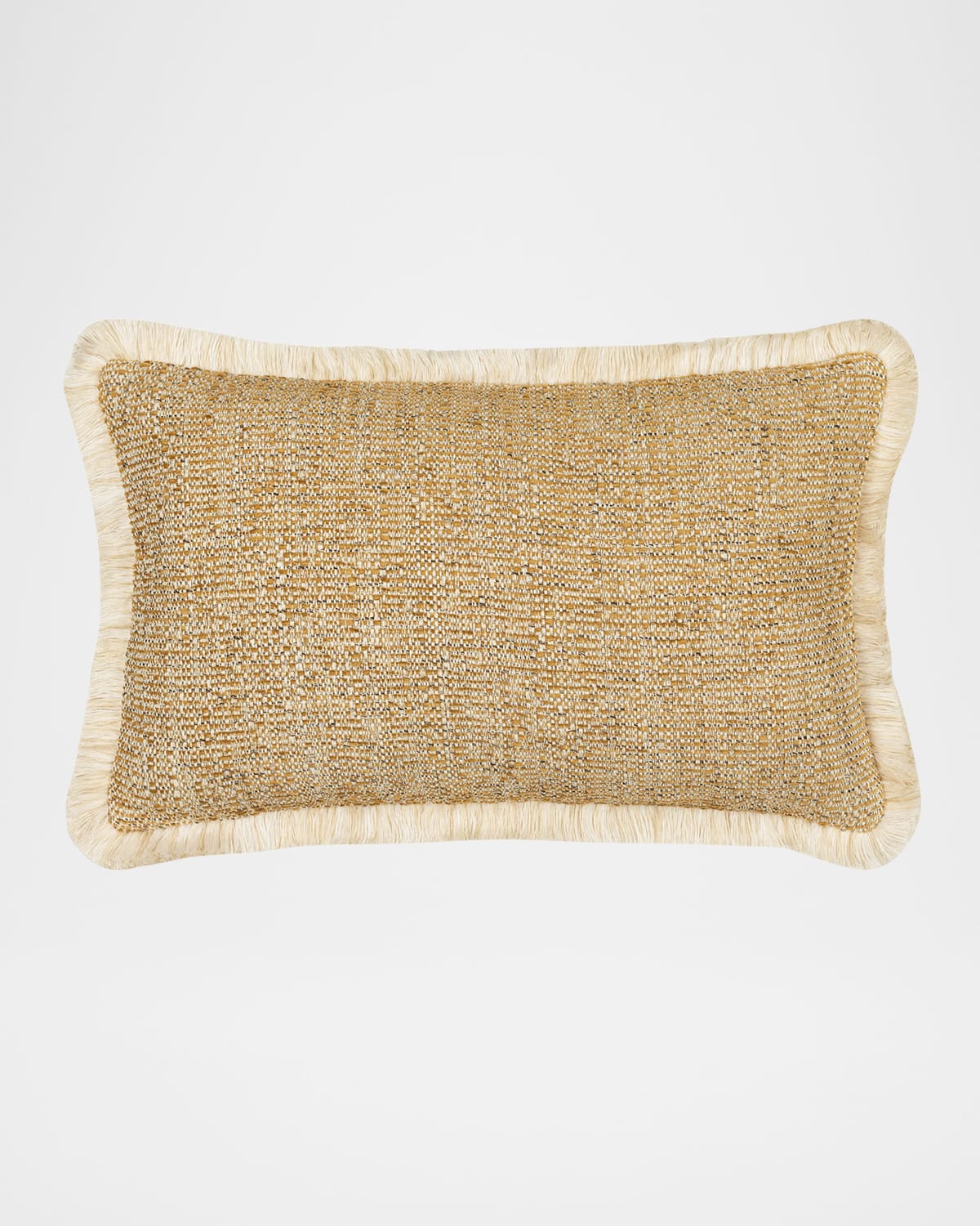 Elaine Smith Golden Hour Textured Fringed Indoor & Outdoor Woven Accent Pillow