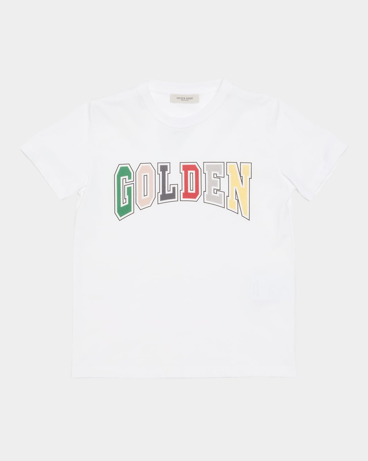 GOLDEN GOOSE BOY'S JOURNEY MULTICOLOR LOGO-PRINT T-SHIRT 