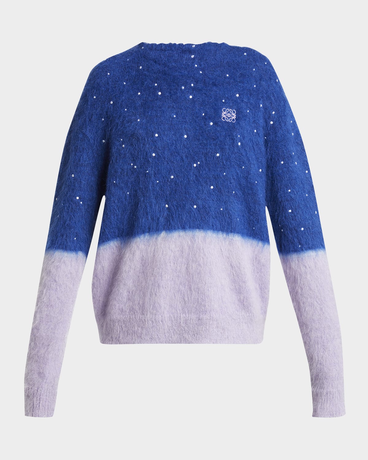 Bi-Color Crystal Fuzzy Sweater