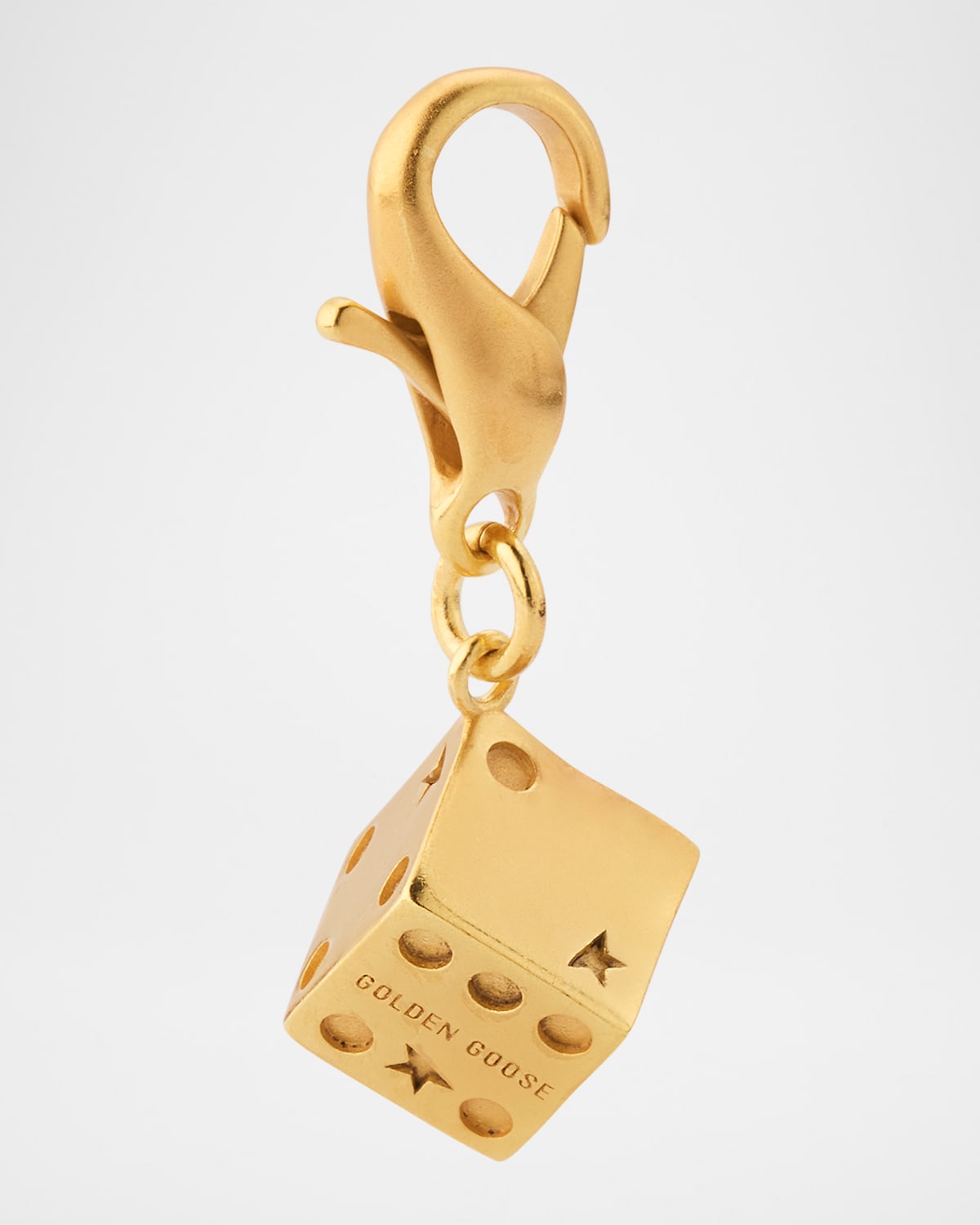 Golden Goose Gaming Dice Bag Charm In Gold