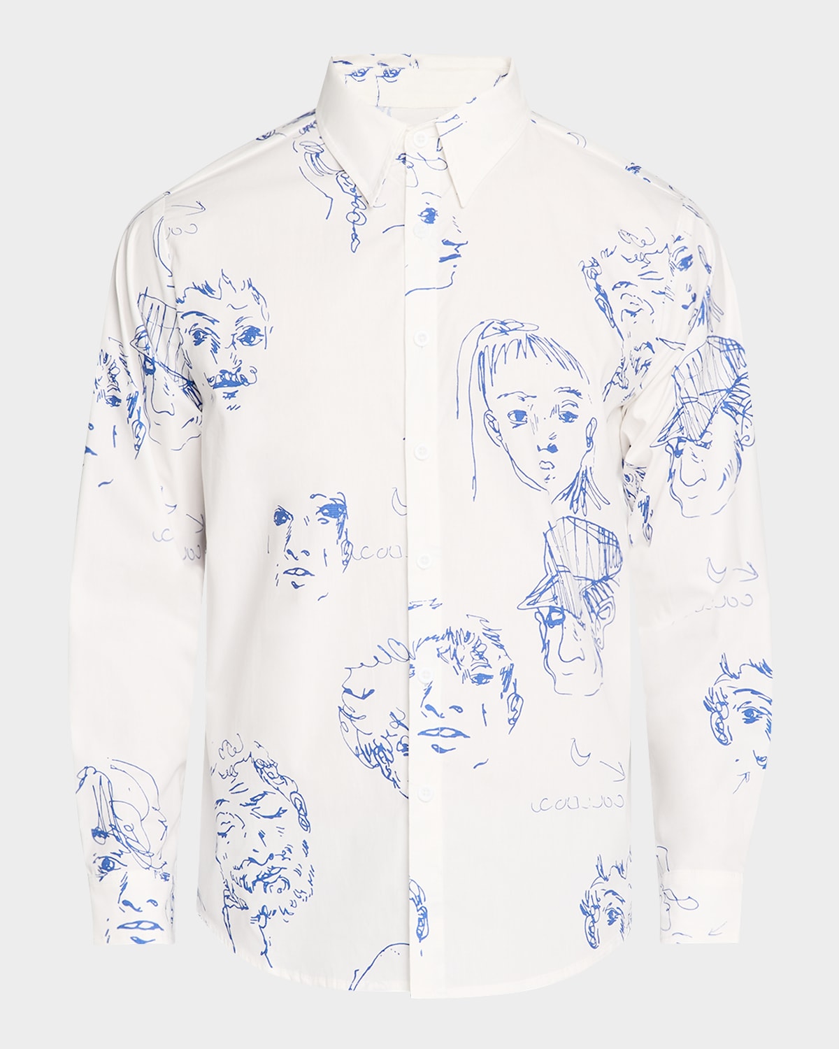 Kidsuper Doodle Faces Shirt In White
