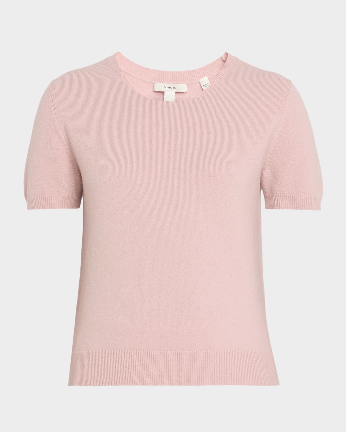 Vince Short-sleeve Cashmere-blend Tee In Pink