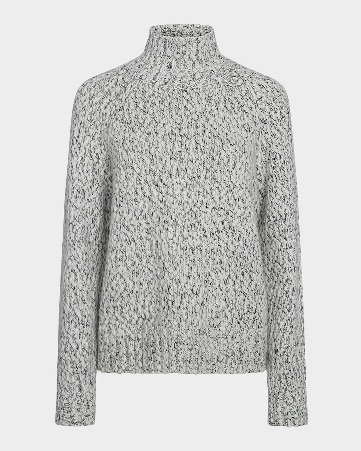 VINCE TEXTURED MARL TURTLENECK SWEATER 