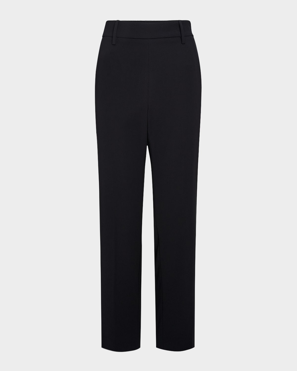 Vince Pintuck Crop Flare Cotton Blend Pants In Black