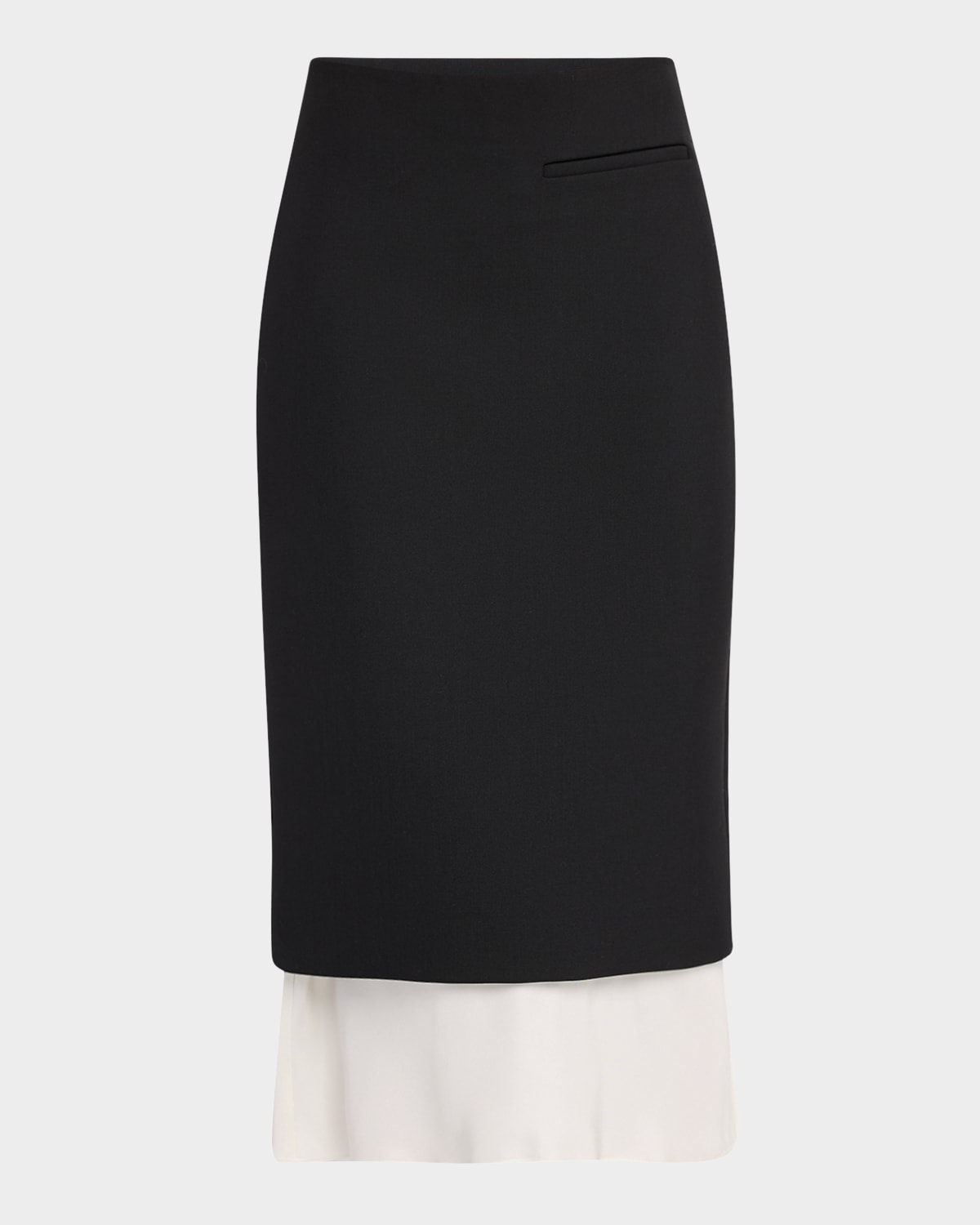 Contrast Pencil Skirt