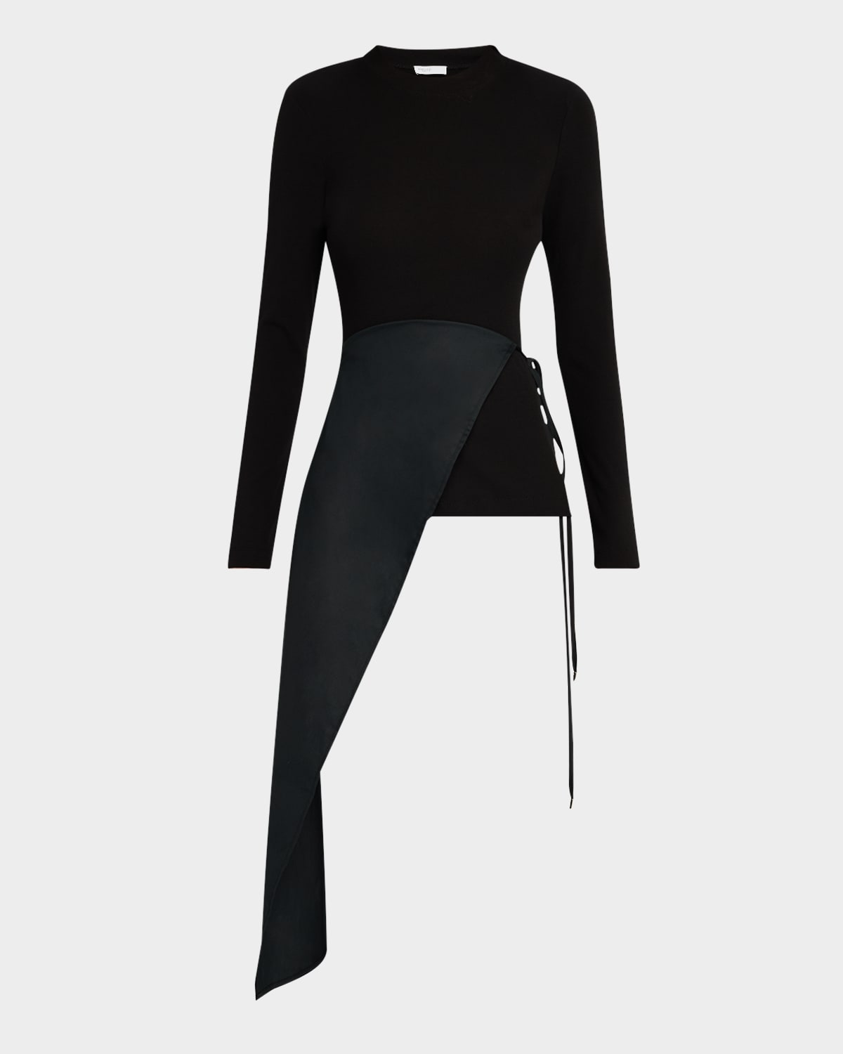 Long-Sleeve Split Apron Combo T-Shirt