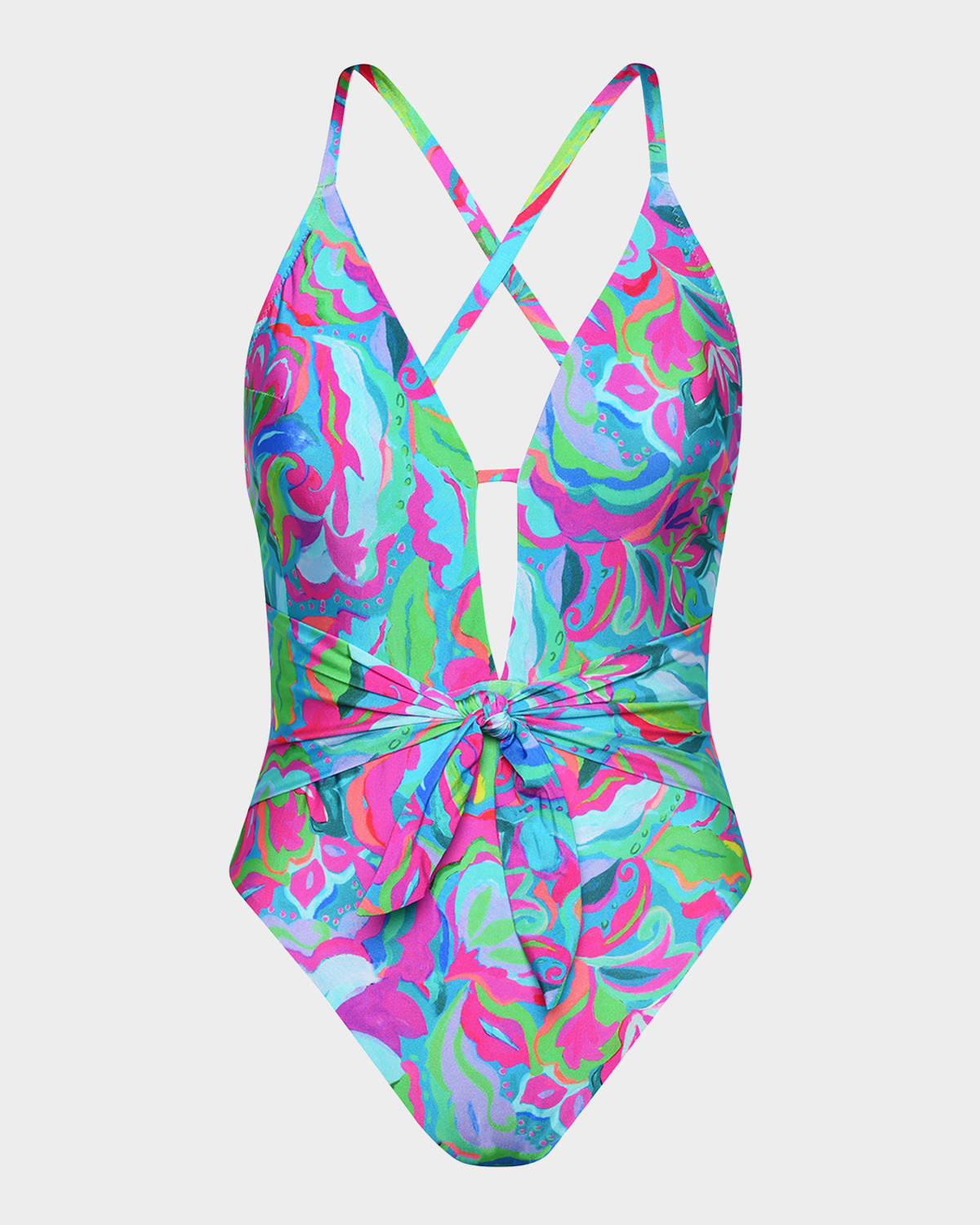 Sunshine 79 Swirltopia V Plunge One-piece Swimsuit In Swirltopia